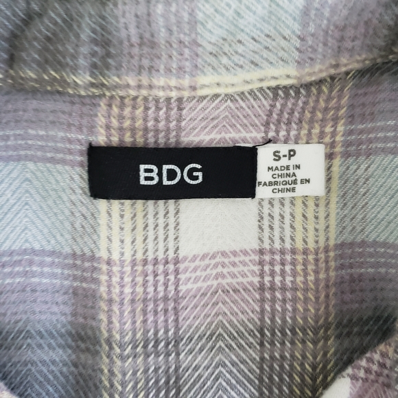 UO BDG Obie Plaid Flannel Oversized Shirt - Picture 5 of 6